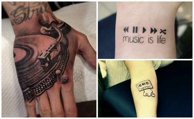 Imágenes de tatuajes de instrumentos musicales