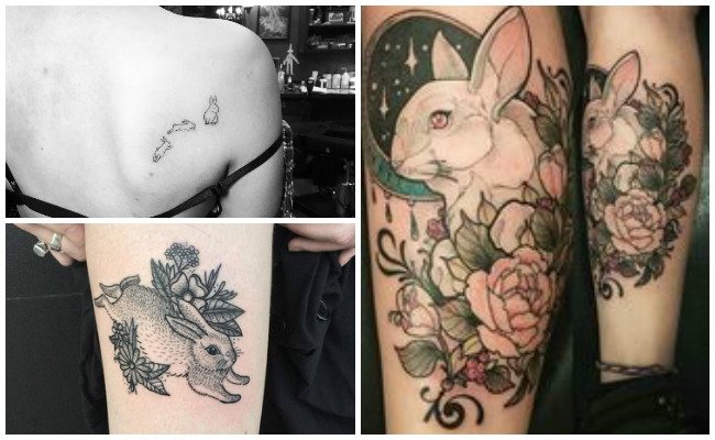 Tatuajes de conejos blancos