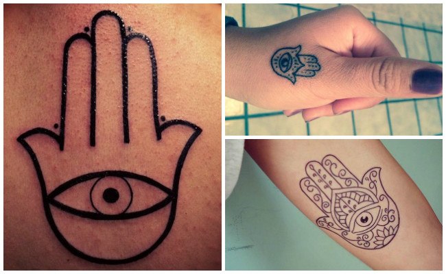 Tatuajes de la mano de fátima con mandala