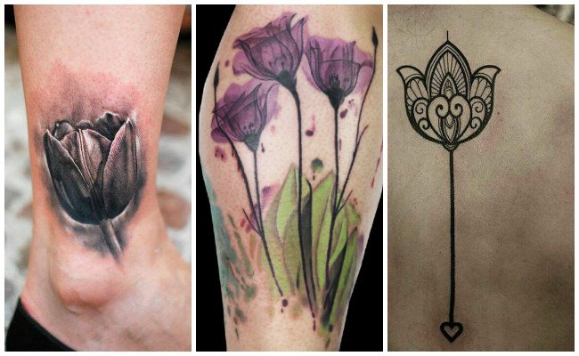 Tatuajes de tulipanes para hombres