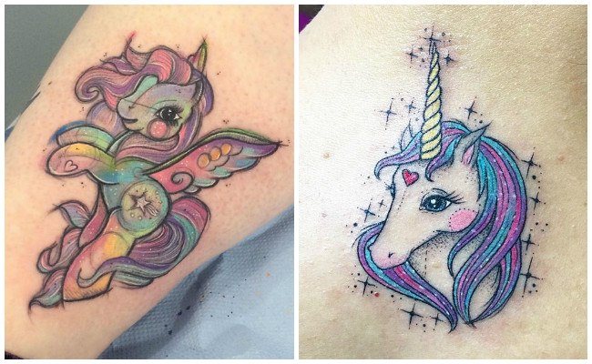 Tatuajes de unicornios con alas