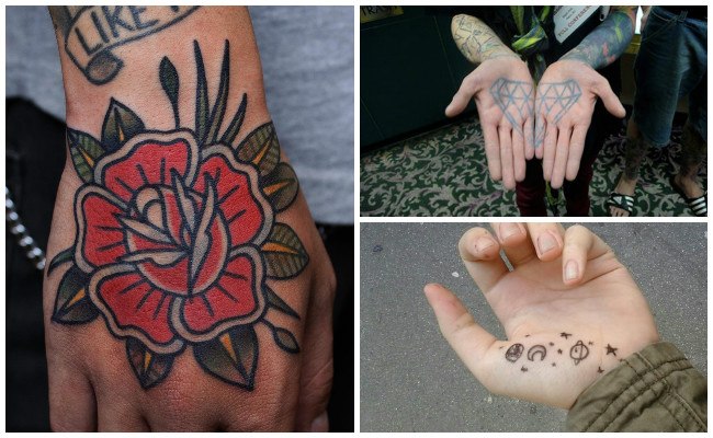 Tatuajes en la mano de elefante